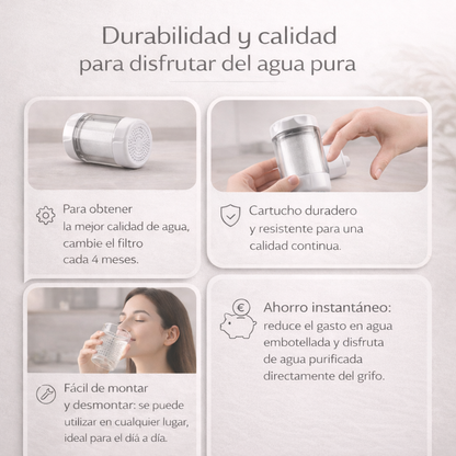 Filtro Purificador de Agua l Mejora tu Agua,Mejora tu Piel.